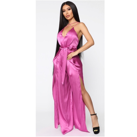 Fashion Nova Feeling Spectacular Satin Jumpsuit! - Picture 2 of 16